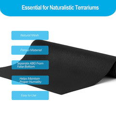 Duedusto barrier for bioactive enclosures supports substrate separation and clean drainage.
