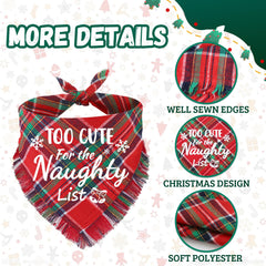 duludulu plaid dog bandana worn during Christmas events adds charm