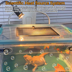 DUMILOO reptile heat lamp cycle timer enables automatic daily on/off.