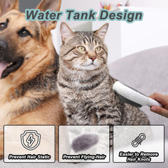 DUMPILL Water Brush back-comb-teeth designed to lift fur from sofas for easier cleaning.