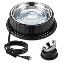 Dunkive heated-water-bowl-outdoor-setup keeps pets hydrated in freezing temps with reliable warmth