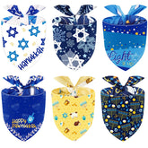 Dunzy Hanukkah dog bandana candlesticks pattern for festive look