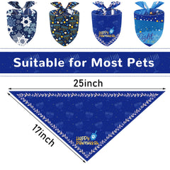 Dunzy Hanukkah dog bandana menorah motif for party photos