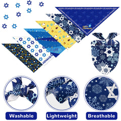 Dunzy Hanukkah dog bandana star of David design for cute seasonal style