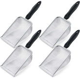 Dunzy reptile sand sifter 4-pack front view for terrariums showing stainless steel durability