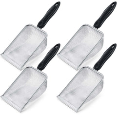 Dunzy reptile sand sifter 4-pack front view for terrariums showing stainless steel durability