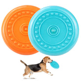 Durable Big Dog Toys flying disc in action for outdoor fetch with aggressive chewers.