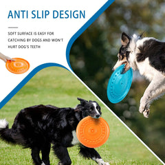 Durable Big Dog Toys outdoor disc floats for water or grass fetch.