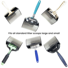 DuraScoop sturdy metal construction prevents tipping during use.