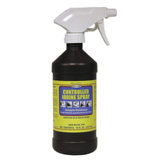 Durvet 066548 iodine spray bottle for topical antiseptic prep on livestock before procedures.