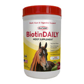 Durvet Biotin Daily Hoof Care jar for easy daily hoof support.