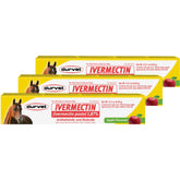 Durvet Ivermectin Paste bottle dispensing a single equine dose.