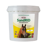 Durvet Sandrid Psyllium Pellets bottle shown for equine digestive support.