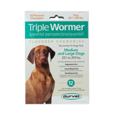 Durvet Triple Wormer 12-pack front view for simple, ongoing deworming management