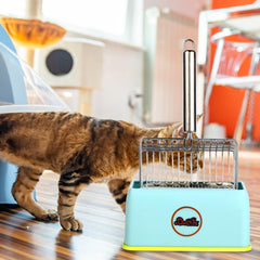 DUSTNIX cat litter scoop dual-size-clearance supports small and large clumps separately.