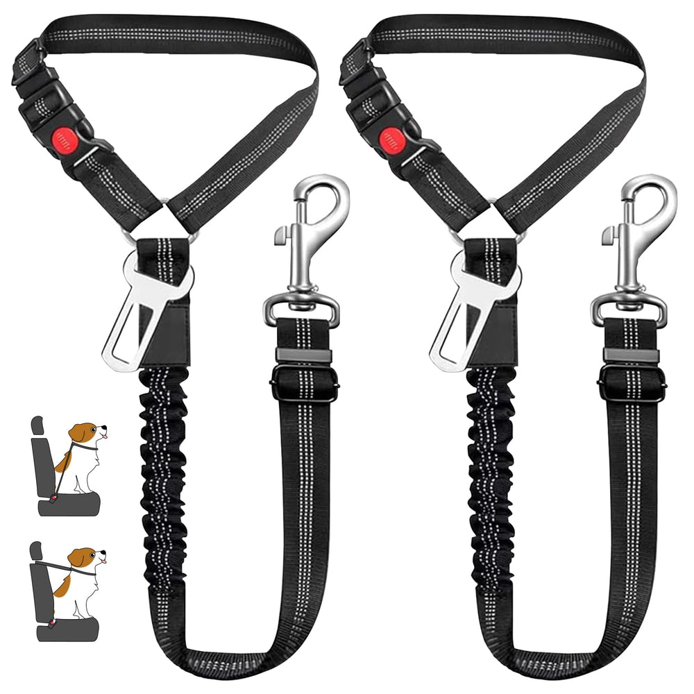 DVEDO vehicle harnesses two-pack car restraint in-car setup for pet safety