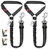 DVEDO vehicle harnesses two-pack car restraint in-car setup for pet safety