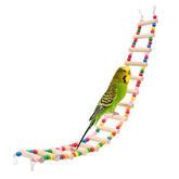 DVHEY 15-step bird ladder bridge in raw wood for birds to climb and explore