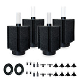 DVHEY aquarium sponge filter front view for quiet, space-saving filtration