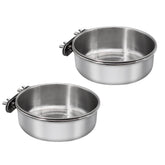 DVHEY bird feeding dish with clamp holder for secure cage mounting and spill reduction