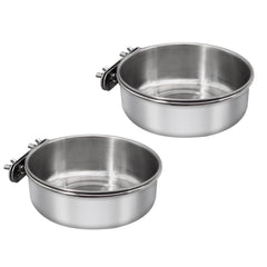 DVHEY bird feeding dish with clamp holder for secure cage mounting and spill reduction