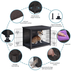 Dwanton adjustable feet keep the crate stable on uneven floors.