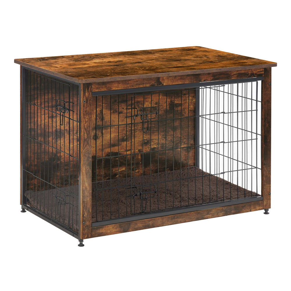 Dwanton dog crate furniture with cushion inside for cozy naps and crate function
