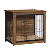 Dwanton dog crate furniture with cushion inside for cozy crate training and added comfort