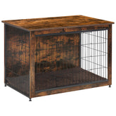 Dwanton dog crate furniture side-table top shows decor-ready surface and cozy crate.