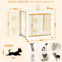 Dwanton dog crate furniture side table use demonstrates versatile indoor setup