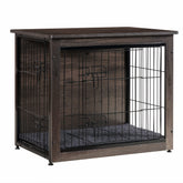 Dwanton dog crate furniture with cushion offers a cozy, safe resting space for dogs.