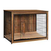 Dwanton wooden kennel table top view demonstrates sturdy surface for decor and pet space.