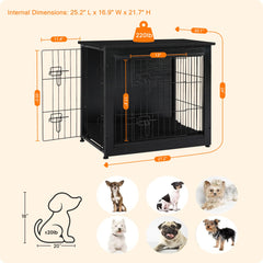 Dwanton dog crate side table top demonstrates multipurpose design with decor potential.