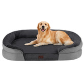 Dwanton orthopedic dog bed 42-inch side view demonstrates large-dog support and premium build