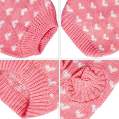 Dxhycc heart-pattern knit texture close-up emphasizes charm and softness