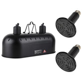 DXOPHIEX dual reptile light fixture dome cover provides even terrarium lighting.