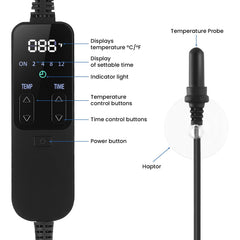DXOPHIEX ceramic heat emitter 100W provides steady warmth for basking spots.