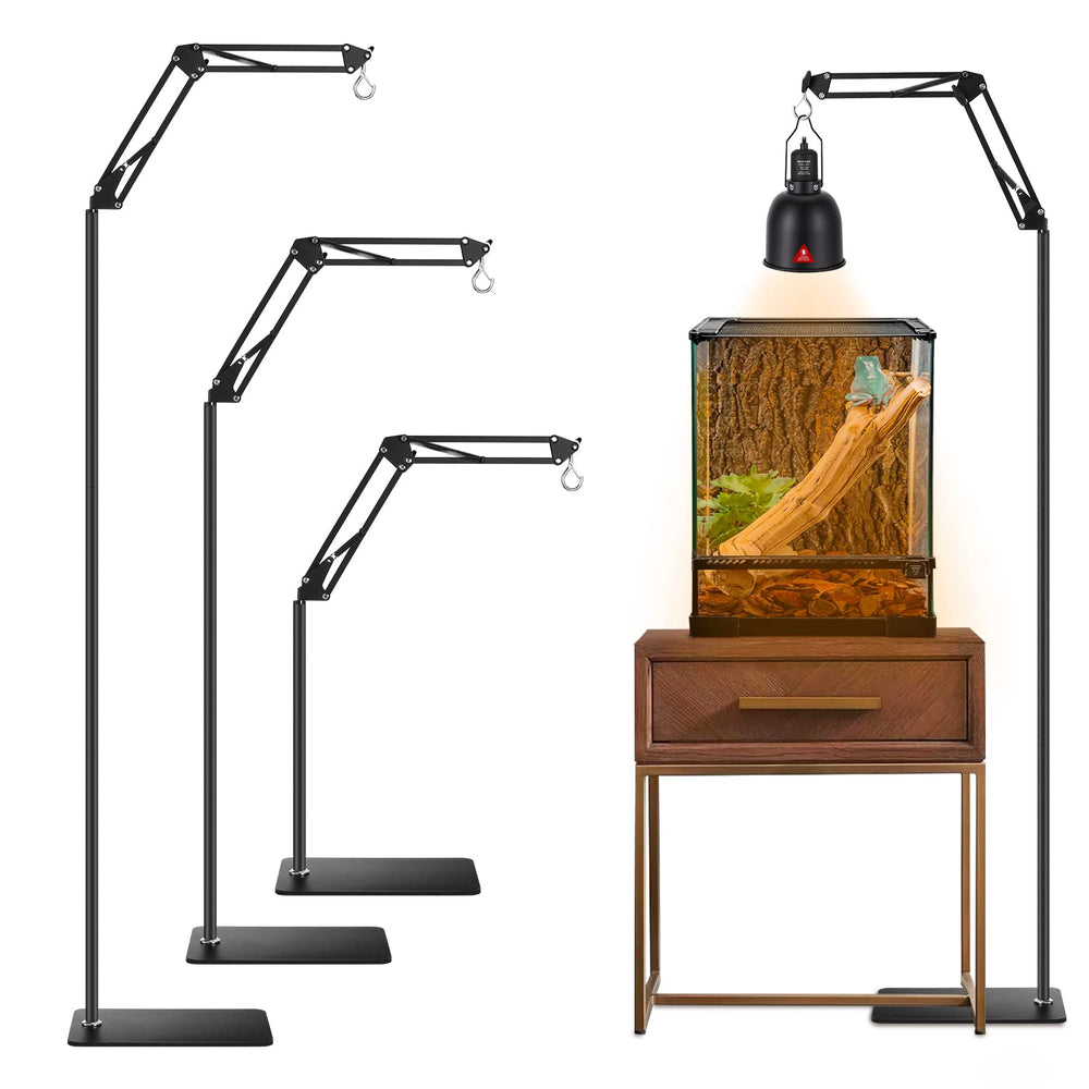 DXOVEEN reptile lamp stand assembly for quick setup and tidy space