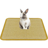 DYAUS Bunny Scratch Pad with natural sisal fibers for scratching and chewing.