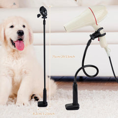 DYNWAVE dog hair dryer stand hands-free design frees both hands during brushing and drying.