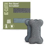 E-Cloth Pet Bowl Scrubber two-sided design for quick, water-only cleaning