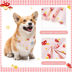 E-Clover soft breathable fabric dog bandana for everyday comfort.