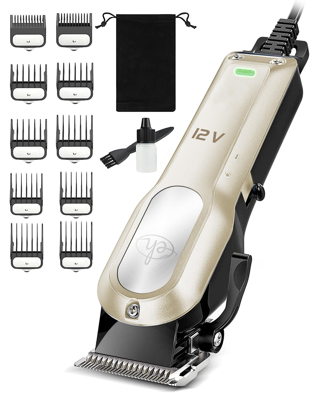 E-Hunter dog clippers 12V motor gold for powerful trims on thick coats
