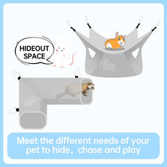 EAEDMY cage corner habitat hideout demonstrates easy corner mounting for compact cages.