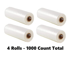 Eagle roll bags closeup shows clear material for fresh fruit visibility and market-ready presentation.