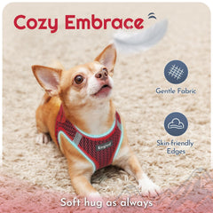 Eagloo breathable mesh harness fabric keeps your dog cool and comfy.