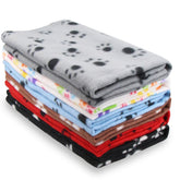 EAGMAK paw-prints blanket black for cozy naps and warm pet comfort.