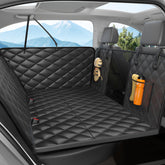Eamefia dog car seat cover with hard bottom protects back seats from paw prints and mess