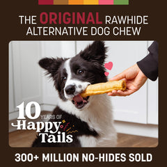 Earth Animal No Hide Chews medium-dog size chew; fits 46-75 lb dogs.