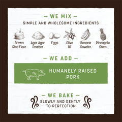 Ingredient list highlights simple, natural components in Earth Animal No Hide Rolls.